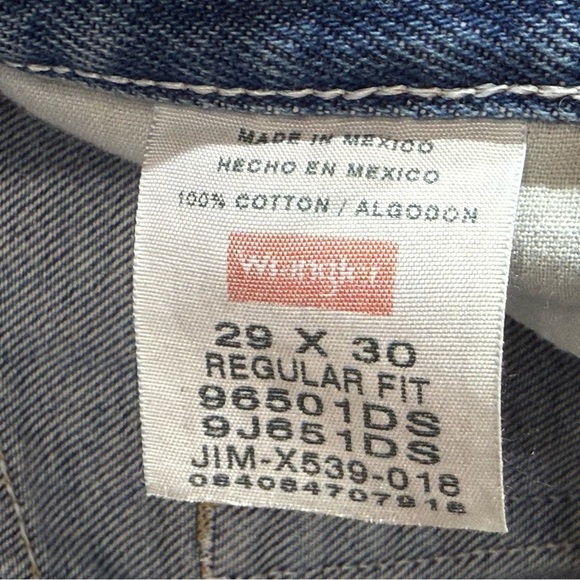 Wrangler Regular Fit Denim Jeans 29 x 30 Classic 100% Cotton - Picture 8 of 8